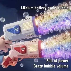 Pistola Sopladora De Burbujas Con Luces