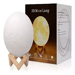 Lámpara De Luna 3d, 7 Colores Táctiles M