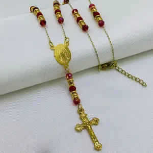 CAMANDULA MURANO-ARGOLLAS-BAÑO EN ORO