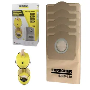 5 Bolsas Para Aspiradora Karcher WD1