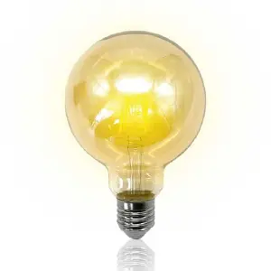 Bombillo Led Ámbar 4W Tipo Globo Grande
