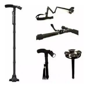 BASTOn PLEGABLE CON LINTERNA