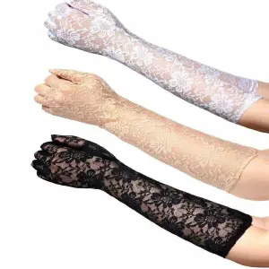 Guantes en encaje largos