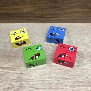PUZZLE CARITAS-CUBO DIDACTICO PARA MESA