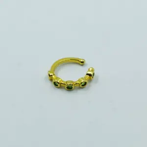 EARCUFF DORADO ESMERALDA