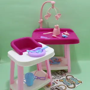 Silla comedor y mesa de juguete para mu