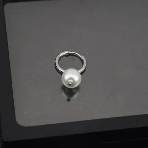 Arete Pendiente Colgante Perla Blanca