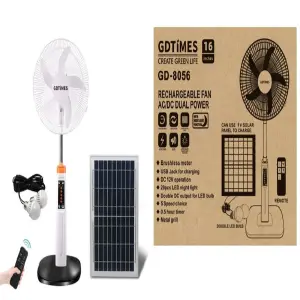 VENTILADOR CON PANEL SOLAR 16” GD-8029
