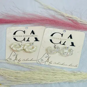 Aretes Candonga Plasti-metal Acrilico