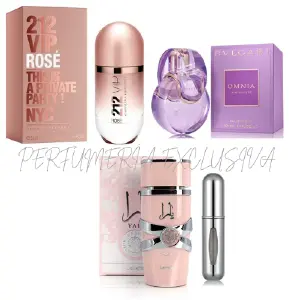 212 rose+omnia amethyst+yara+perfumero