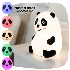 LAMPARA PANDA 3 TOQUES DE GOMA MULTICOLO