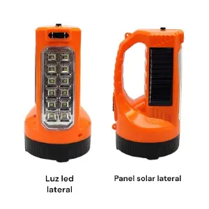 Linterna recargable plástica luz lateral