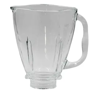 Vaso de vidrio tipo trébol sin tapa