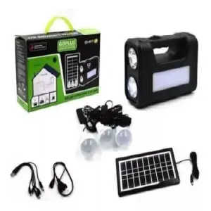 Kit Solar Portátil 3 Bombillas Linterna