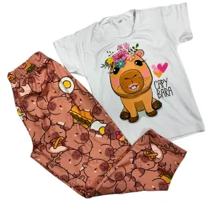 Pijama Capibara Niña: ¡Dulces Sueños con tu Animal Favorito! - Pijama Capibara Niña