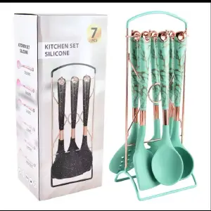 Set Utensilio X 7 piezas Marmolizado