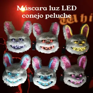 Mascaras de Halloween en peluche luz led