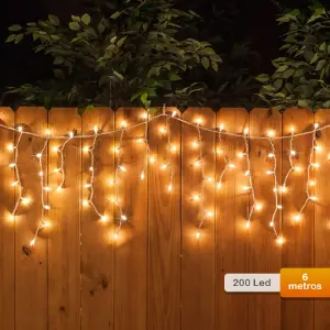 Cortina LED Intercalada 6M 200LEDCC4