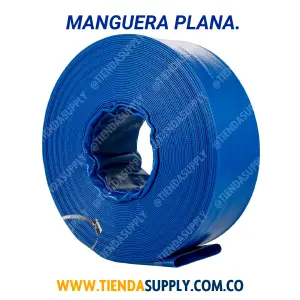 MANGUERA PLANA AZUL 1 1/2" X 10 METROS