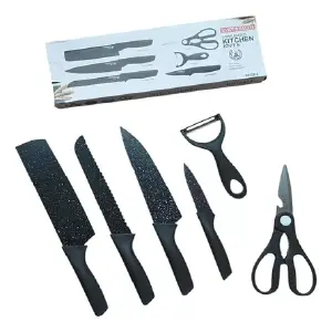 Set De Cuchillos Juego X6 color negro