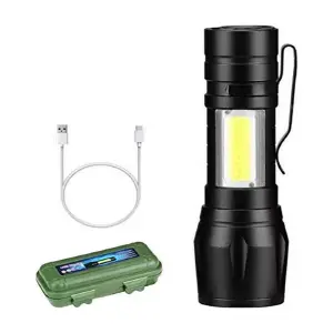 Linterna Solar Recargable USB Portatil
