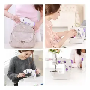 Maquina de coser con soporte