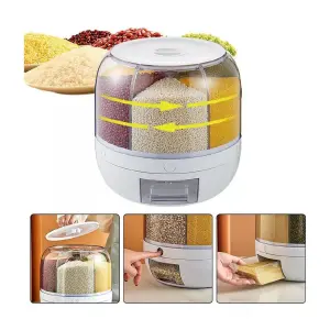 Dispensador De Granos Giratorio 6 En 1