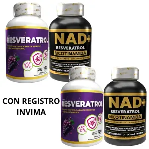 NAD +RESVERATROL  x4 PASTAS INVIMA