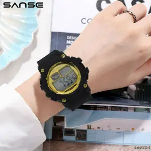 RELOJ S-645CD-4 DORADO/NEGRO SANSE