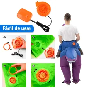 Disfraz De Dinosaurio Morado Inflable Mo
