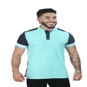 CAMISETAS TIPO POLO COMBINADA 053C-MENTA
