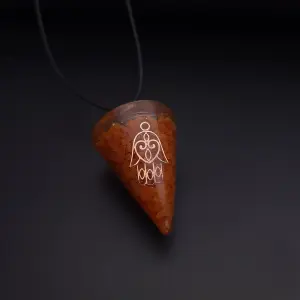 Collar Orgonita Mano Cuarzo Naranja Estu
