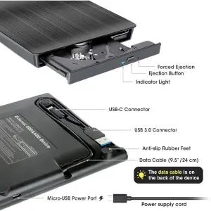 Unidad Quemadora Externa Usb+tipo C 3.0