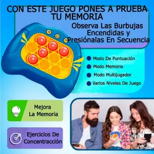 Juego De Memoria Luz Y Sonido Popit Push