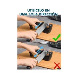 Afilador De Cuchillos Acero Mango Ergono