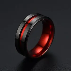ANILLO CON INTERIOR ROJO