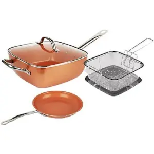 KIT SARTENES COBRE CUADRADO Y REDONDO X5