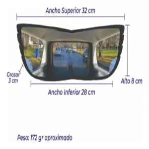 Retrovisor de Coche Gran Angular: Visión Superior en la Carretera - RETROVISOR CARRO GRAN ANGULAR