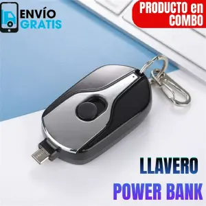 llavero Power Bank + Audífonos I12