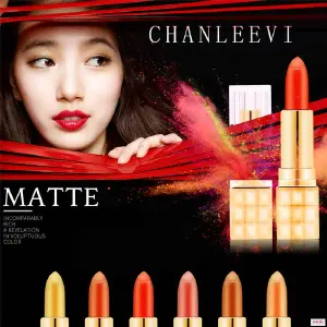 LABIAL KISS LIPSTICK X6 COLORES MATTE