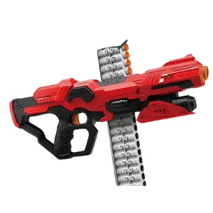 Pistola Dardos Plastico Automatica Roja