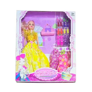 Muñeca Vestidos Accesorios Bolso Zapatos