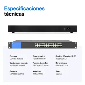 Switch Gigabit 24 P LGS124 Linksys