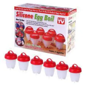 Moldes hervidores de huevos silicona x6