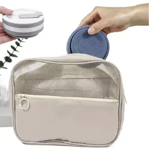 Taza Plegable Portátil De Silicona De350