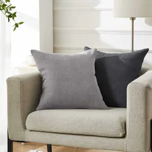 Cojin Decorativo En Tela Gris Claro