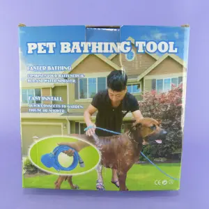 Manguera elástica para baño de mascota