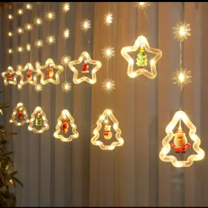 CORTINA ESTRELLA ARBOL FIGURITAS X10 CAL