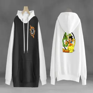 Buzo Saco, Hoodie goku blanco negro