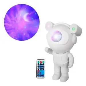 proyector  luces led parlante astronauta